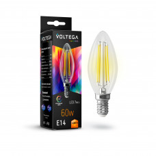Лампа Voltega Crystal SLVG10-C35E14warm7W-FHR